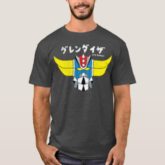 Vintage Grendizer Head Distressed Retro UFO Robot  T-Shirt
