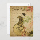 Vintage Grenouille Postkarte (Vorne/Hinten)