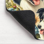 Vintage Grenz-Collie-Illustration Mousepad (Ecke)