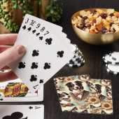 Vintage Grenz-Collie-Luustration Spielkarten (In Situ)