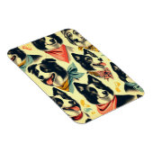 Vintage Grenze Collie Seamless Magnet (Rechte Seite)