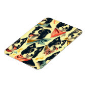 Vintage Grenze Collie Seamless Magnet (Linke Seite)