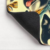 Vintage Grenze Collie Seamless Mousepad (Ecke)
