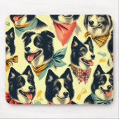 Vintage Grenze Collie Seamless Mousepad (Vorne)