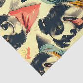 Vintage Grenze Collie Seamless Seidenpapier (Ausschnitt)