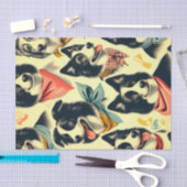 Vintage Grenze Collie Seamless Seidenpapier (Handwerk)
