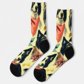 Vintage Grenze Collie Seamless Socken (Linkes Detail)