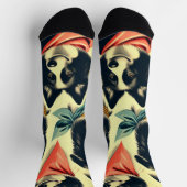 Vintage Grenze Collie Seamless Socken (Oben)