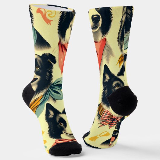 Vintage Grenze Collie Seamless Socken (Gewinkelt)