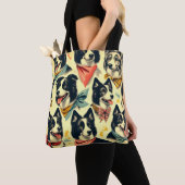 Vintage Grenze Collie Seamless Tasche (Von Nahem)