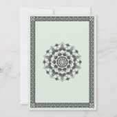 Vintage Grenze Traditionelle islamische Hochzeit Einladung (Rückseite)