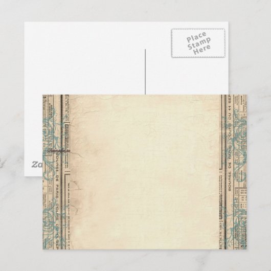 Vintage Grenzen Postkarte (Vorne/Hinten)