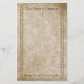 Vintage Grenzen TAN Briefpapier (Vorderseite)