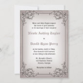 Vintage Grenzhochzeit Einladung (Vorderseite)