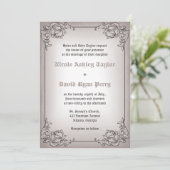 Vintage Grenzhochzeit Einladung (Stehend Vorderseite)