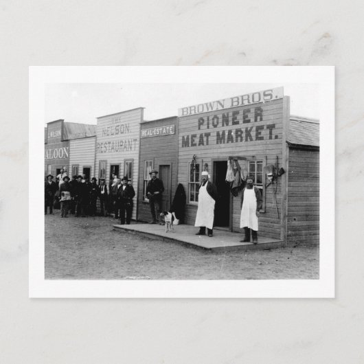 Vintage Grenzstadt 5 Postkarte (Vorderseite)