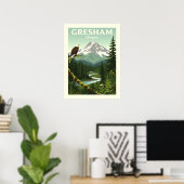 Vintage Gresham Oregon Poster (Heimbüro)
