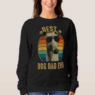 Vintage Greyhound Brille Bester Hund Vater je Vate Sweatshirt
