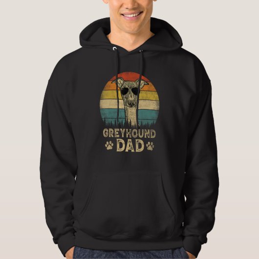 Vintage Greyhound Dad Dog  Father s Day Tee (Vorderseite)