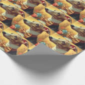 Vintage Greyhound-Dog-Malerei Geschenkpapier (Ecke)