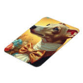 Vintage Greyhound-Dog-Malerei Magnet (Linke Seite)