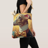 Vintage Greyhound-Dog-Malerei Tasche (Von Nahem)