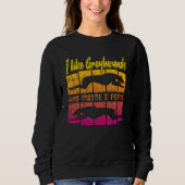 Vintage Greyhound Dog Sunset Sweatshirt (Vorderseite)