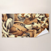 Vintage Greyhound Illustration Badehandtuch (Badehandtuch)