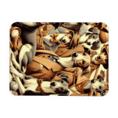 Vintage Greyhound Illustration Magnet (Horizontal)