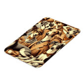 Vintage Greyhound Illustration Magnet (Linke Seite)