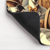 Vintage Greyhound Illustration Mousepad (Ecke)