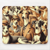Vintage Greyhound Illustration Mousepad (Vorne)