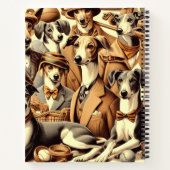 Vintage Greyhound Illustration Notizblock (Rückseite)