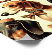 Vintage Greyhound Illustration Poster (Ecke)