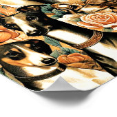 Vintage Greyhound Illustration Poster (Ecke)
