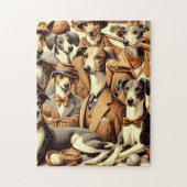 Vintage Greyhound Illustration Puzzle (Vertikal)