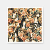 Vintage Greyhound Illustration Serviette (Vorderseite)