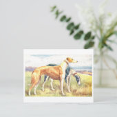 Vintage Greyhound Postkarte (Stehend Vorderseite)