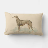 Vintage Greyhound Whippet Print Lendenkissen (Vorderseite)