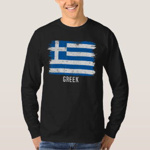 Vintage-Griechenland-Flagge Griechisch Stolz auf m T-Shirt