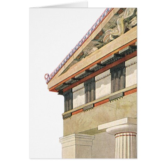 Vintage griechische Architektur, Athena-Tempel (Vorne)