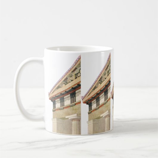 Vintage griechische Architektur, Athena-Tempel Kaffeetasse (Links)