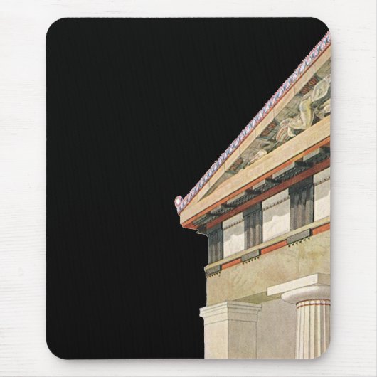 Vintage griechische Architektur, Athena-Tempel Mousepad (Vorne)