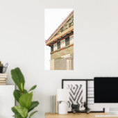 Vintage griechische Architektur, Athena-Tempel Poster (Heimbüro)