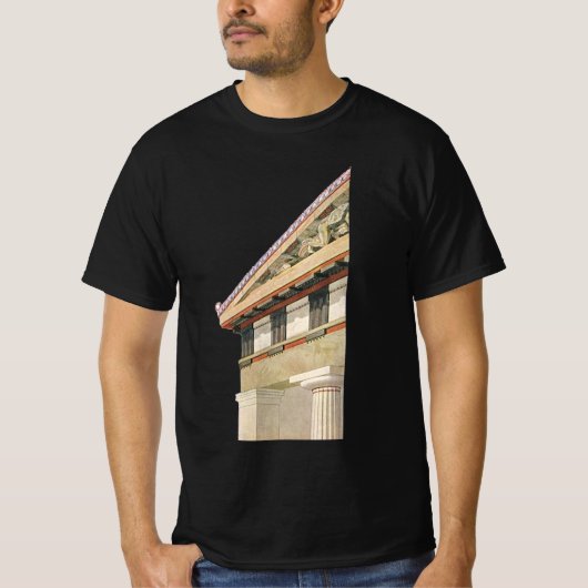 Vintage griechische Architektur, Athena-Tempel T-Shirt (Vorderseite)