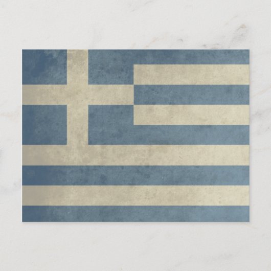 Vintage griechische Flagge Postkarte (Vorderseite)