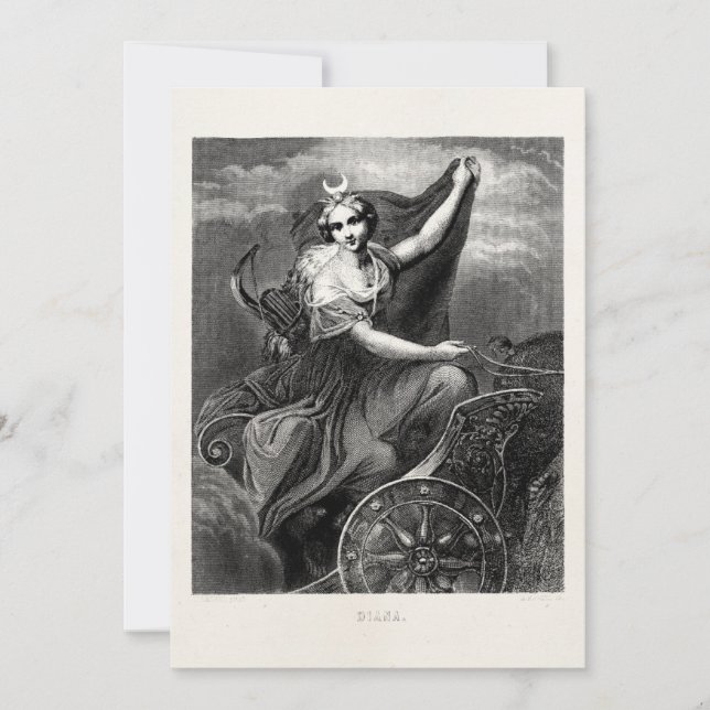 Vintage griechische Göttin Diana Artemis römische  (Vorderseite)