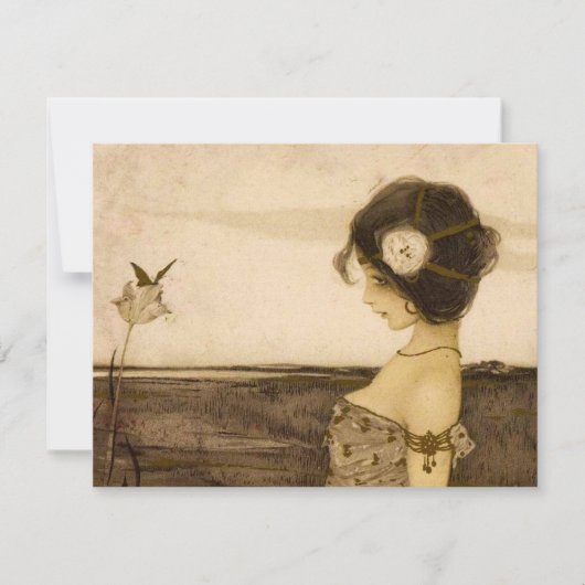 Vintage griechische Jungfrau-Einladungen Einladung (Vorderseite)