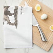 Vintage griffin (gryphus greiff) Abbildung. Geschirrtuch (Viertel Falte)