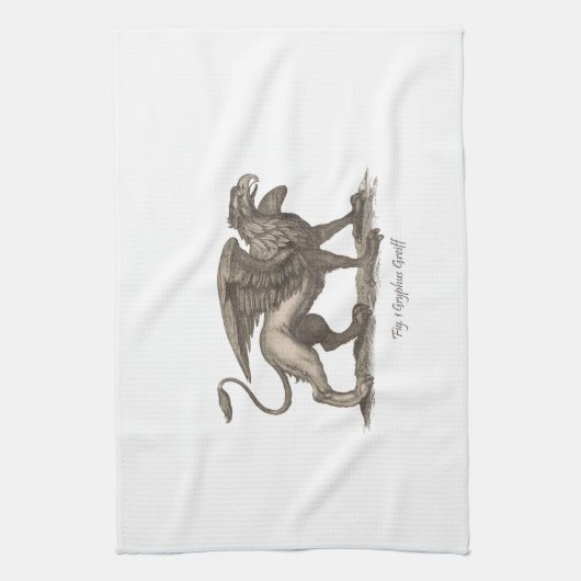 Vintage griffin (gryphus greiff) Abbildung. Geschirrtuch (Vertikal)